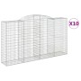 Cestas gaviones 10 uds forma de arco hierro 300x50x160/180 cm de vidaXL, Maceteros y jardineras - Ref: Foro24-3146763, Precio...