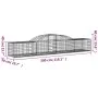 3 units of arched iron gabion baskets 300x50x40/60 cm by vidaXL, Pots and planters - Ref: Foro24-3146648, Price: 227,30 €, Di...
