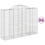 Cestas gaviones 6 uds forma de arco hierro 200x50x140/160 cm de vidaXL, Maceteros y jardineras - Ref: Foro24-3146366, Precio:...
