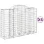 Cestas gaviones 6 uds forma de arco hierro 200x50x140/160 cm de vidaXL, Maceteros y jardineras - Ref: Foro24-3146366, Precio:...