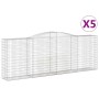 Cestas gaviones 5 uds forma de arco hierro 400x50x140/160 cm de vidaXL, Maceteros y jardineras - Ref: Foro24-3147025, Precio:...