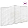 Cestas de gaviones 6 uds forma de arco hierro 400x30x220/240 cm de vidaXL, Maceteros y jardineras - Ref: Foro24-3146948, Prec...