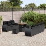 Conjunto de sofá de jardín 10 pcs Negro ratán sintético en Sofás de exterior | Comprar online en Foru.es