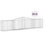 Cestas de gaviones 15 uds forma de arco hierro 400x50x80/100 cm de vidaXL, Maceteros y jardineras - Ref: Foro24-3146992, Prec...
