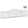 Cestas de gaviones 6 uds forma de arco hierro 300x50x60/80 cm de vidaXL, Maceteros y jardineras - Ref: Foro24-3146669, Precio...