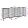 Cestas gaviones 10 uds forma de arco hierro 400x50x140/160 cm de vidaXL, Maceteros y jardineras - Ref: Foro24-3147030, Precio...