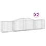 Cestas de gaviones 2 uds forma de arco hierro 400x50x80/100 cm de vidaXL, Maceteros y jardineras - Ref: Foro24-3146983, Preci...