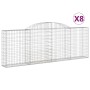 Cestas de gaviones 8 uds forma de arco hierro 300x30x100/120 cm de vidaXL, Maceteros y jardineras - Ref: Foro24-3146527, Prec...