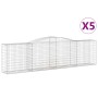 Cestas de gaviones 5 uds forma de arco hierro 400x50x100/120 cm de vidaXL, Maceteros y jardineras - Ref: Foro24-3146999, Prec...