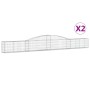 Cestas de gaviones 2 uds forma de arco hierro 400x30x40/60 cm de vidaXL, Maceteros y jardineras - Ref: Foro24-3146827, Precio...