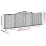Gabion baskets 3 units, arched shape, iron, 400x30x120/140 cm by vidaXL, Pots and planters - Ref: Foro24-3146880, Price: 475,...