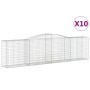 Cestas de gaviones 10 uds forma de arco hierro 400x50x100/120cm de vidaXL, Maceteros y jardineras - Ref: Foro24-3147004, Prec...
