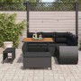 Conjunto de sofás de jardín 8 pcs Negro ratán sintético en Sofás de exterior | Comprar online en Foru.es
