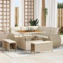 Conjunto de sofás de jardín 8 pcs Beige ratán sintético en Sofás de exterior | Comprar online en Foru.es