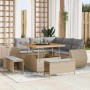 Conjunto de sofás de jardín 8 pcs Beige ratán sintético en Sofás de exterior | Comprar online en Foru.es