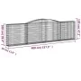Gabion baskets 5 pcs arc shape iron 400x30x100/120 cm by vidaXL, Pots and planters - Ref: Foro24-3146869, Price: 648,08 €, Di...