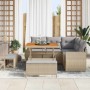 Conjunto de sofás de jardín 8 pcs Beige ratán sintético en Sofás de exterior | Comprar online en Foru.es