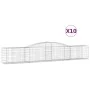 Gabionenkörbe 10 Stück Bogenform Eisen 400x50x60/80 cm von vidaXL, Töpfe und Pflanzgefäße - Ref: Foro24-3146978, Preis: 1,00 ...
