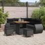 Conjunto de sofás de jardín 8 pcs Negro ratán sintético en Sofás de exterior | Comprar online en Foru.es
