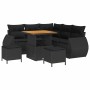 Conjunto de sofás de jardín 8 pcs Negro ratán sintético en Sofás de exterior | Comprar online en Foru.es
