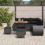 Conjunto de sofás de jardín 8 pcs Negro ratán sintético en Sofás de exterior | Comprar online en Foru.es