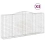 Cestas de gaviones 3 uds forma de arco hierro 400x50x180/200 cm de vidaXL, Maceteros y jardineras - Ref: Foro24-3147049, Prec...