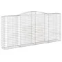 Gabion baskets 3 pcs arch shape iron 400x50x180/200 cm by vidaXL, Pots and planters - Ref: Foro24-3147049, Price: 734,81 €, D...