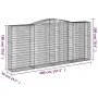 Gabion baskets 3 pcs arch shape iron 400x50x180/200 cm by vidaXL, Pots and planters - Ref: Foro24-3147049, Price: 734,81 €, D...
