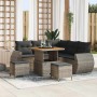 Conjunto de sofás de jardín 8 pcs Gris ratán sintético en Sofás de exterior | Comprar online en Foru.es