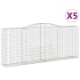 Cestas de gaviones 5 uds forma de arco hierro 400x50x160/180 cm de vidaXL, Maceteros y jardineras - Ref: Foro24-3147038, Prec...