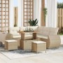 Conjunto de sofás de jardín 8 pcs Beige ratán sintético en Sofás de exterior | Comprar online en Foru.es