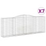Cestas gaviones 7 uds forma de arco hierro 400x50x140/160 cm de vidaXL, Maceteros y jardineras - Ref: Foro24-3147027, Precio:...