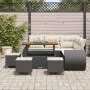 Conjunto de sofás de jardín 9 pcs Negro ratán sintético en Sofás de exterior | Comprar online en Foru.es