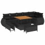 Conjunto de sofás de jardín 9 pcs Negro ratán sintético en Sofás de exterior | Comprar online en Foru.es