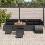 Conjunto de sofás de jardín 9 pcs Negro ratán sintético en Sofás de exterior | Comprar online en Foru.es