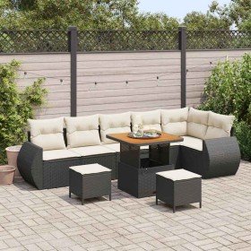 Conjunto de sofás de jardín 9 pcs Negro ratán sintético en Sofás de exterior | Comprar online en Foru.es