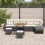 Conjunto de sofás de jardín 9 pcs Negro ratán sintético en Sofás de exterior | Comprar online en Foru.es