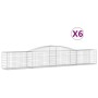 Cestas de gaviones 6 uds forma de arco hierro 400x50x60/80 cm de vidaXL, Maceteros y jardineras - Ref: Foro24-3146974, Precio...