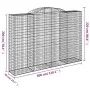 Gabionenkörbe 2 Stück bogenförmiges Eisen 300x50x200/220 cm von vidaXL, Töpfe und Pflanzgefäße - Ref: Foro24-3146791, Preis: ...