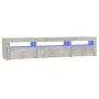 Mueble de TV con luces LED gris hormigón 195x35x40 cm de vidaXL, Muebles TV - Ref: Foro24-3152741, Precio: 135,18 €, Descuent...