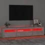 Mueble de TV con luces LED gris hormigón 195x35x40 cm de vidaXL, Muebles TV - Ref: Foro24-3152741, Precio: 135,18 €, Descuent...