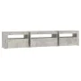 Mueble de TV con luces LED gris hormigón 195x35x40 cm de vidaXL, Muebles TV - Ref: Foro24-3152741, Precio: 135,18 €, Descuent...