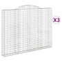Cestas de gaviones 3 uds forma de arco hierro 300x30x220/240 cm de vidaXL, Maceteros y jardineras - Ref: Foro24-3146630, Prec...