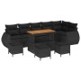 Conjunto de sofá de jardín 10 pcs Negro ratán sintético en Sofás de exterior | Comprar online en Foru.es