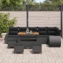 Conjunto de sofá de jardín 10 pcs Negro ratán sintético en Sofás de exterior | Comprar online en Foru.es
