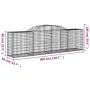 Gabionenkörbe 2 Stück Bogenform Eisen 300x50x80/100 cm von vidaXL, Töpfe und Pflanzgefäße - Ref: Foro24-3146683, Preis: 216,2...