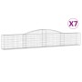 Cestas de gaviones 7 uds forma de arco hierro 400x30x60/80 cm de vidaXL, Maceteros y jardineras - Ref: Foro24-3146845, Precio...