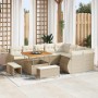 Conjunto de sofás de jardín 12 pcs Beige ratán sintético en Sofás de exterior | Comprar online en Foru.es