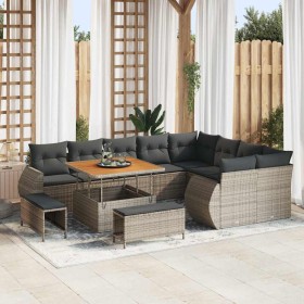 Conjunto de sofás de jardín 12 pcs Gris ratán sintético en Sofás de exterior | Comprar online en Foru.es