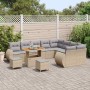 Conjunto de sofá de jardín 12 pcs Beige ratán sintético en Sofás de exterior | Comprar online en Foru.es